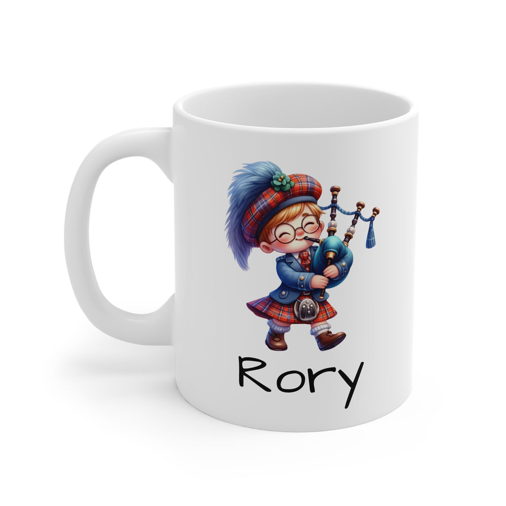 Personalised Mug — Cute Scottish Bagpiper 11oz Coffee Mug