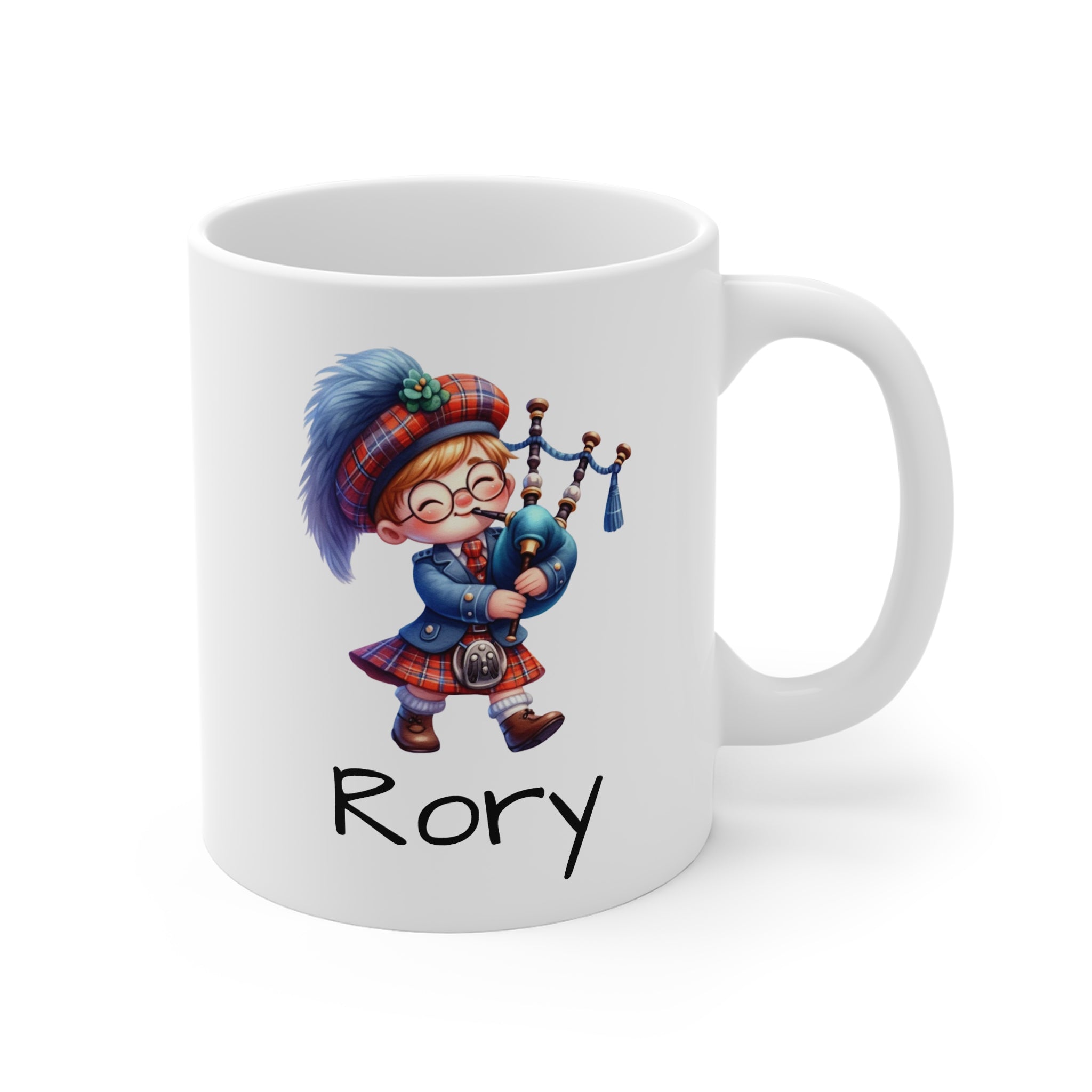 Personalised Mug — Cute Scottish Bagpiper 11oz Coffee Mug