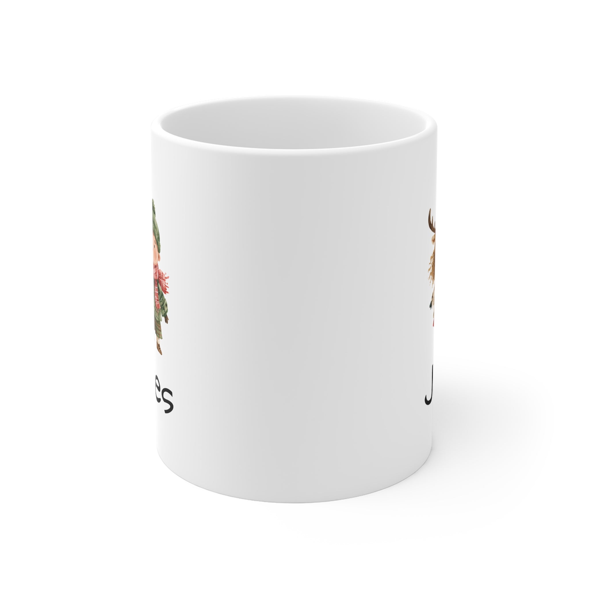 Christmas Mug Boy and reindeer