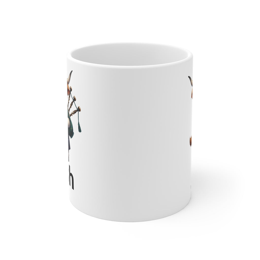 Scottish Cow Bagpipe Mug Kilt  - Personalized Name Coffee Cup