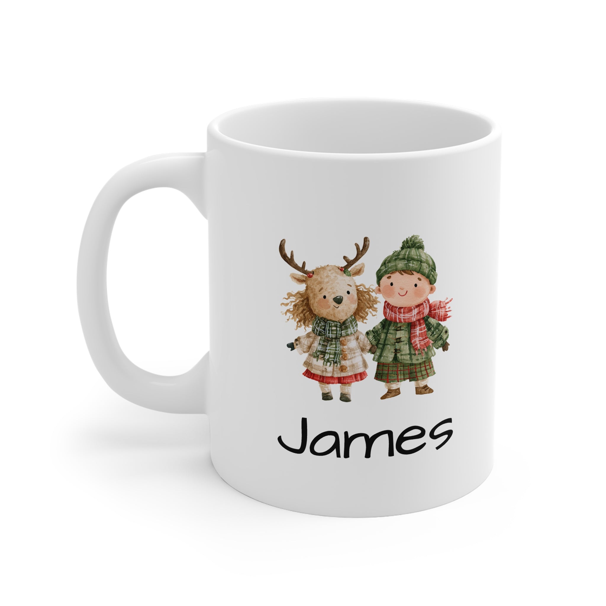 Christmas Mug Boy and reindeer