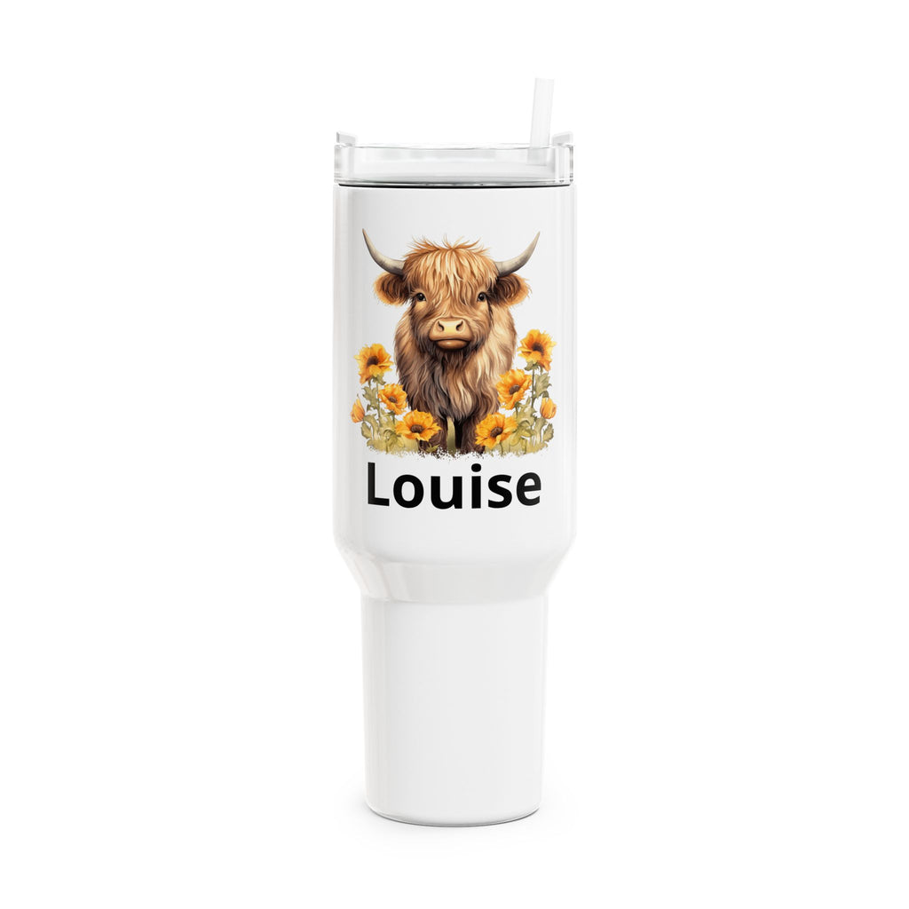 Personalised highland cow Tumbler, 40oz